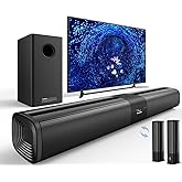 Saiyin Sound Bars for Smart TV with Subwoofer, Soundbar with Optical/ARC/AUX and Bluetooth 5.3 Inputs, Surround Sound System with 5.25 Inches Woofer,Treble and Bass Adjustable