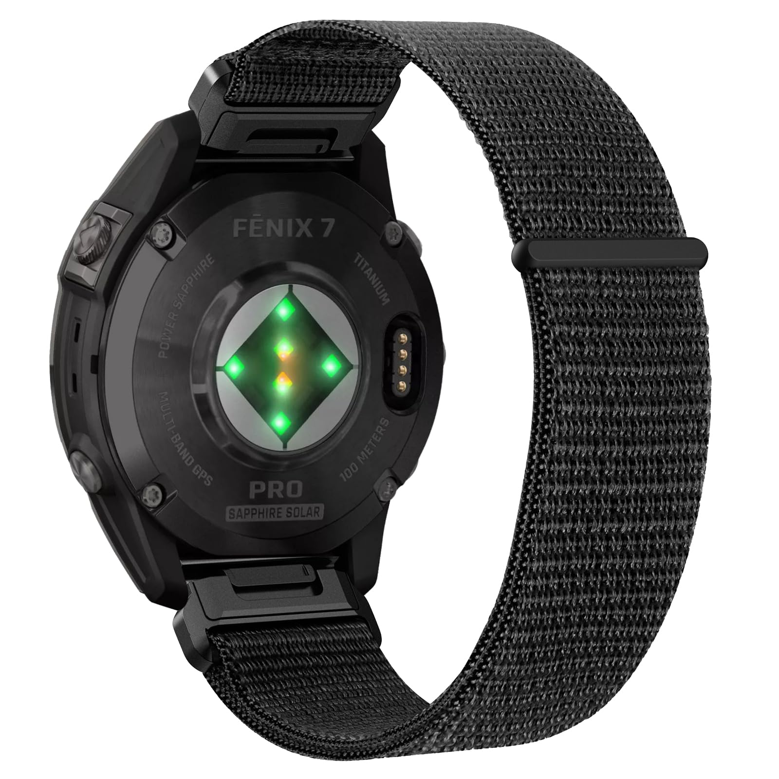 Niboow QuickFit 22mm Nylon Strap for Garmin Fenix 8/FenixE 47mm/Fenix 7 Pro Solar/Fenix7/Epix 2 Pro 47mm, Nylon Watch Band for Garmin Fenix6 GPS/Fenix6 Pro GPS/Fenix 5/Fenix5 Plus-Black