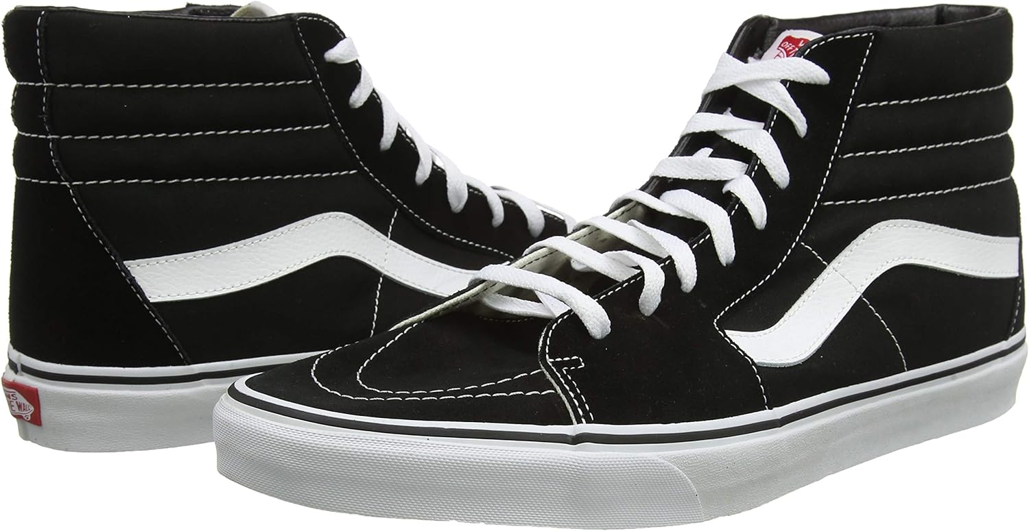  | VANS Sk8-Hi Unisex Casual High-Top Skate Shoes, Comfortable and Durable in Signature Waffle Rubber Sole | Skateboarding