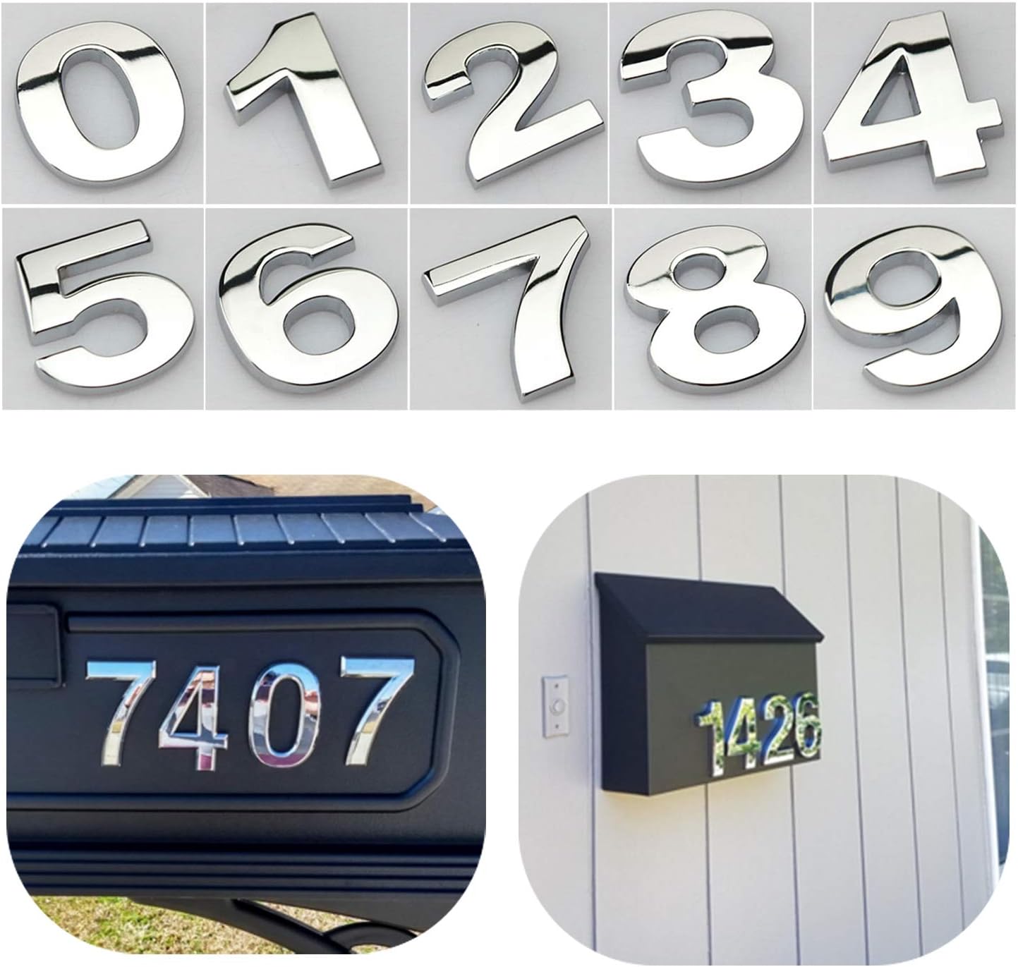 BetLight 10 Pieces SelfAdhesive House Numbers 2.75 Inch High Door