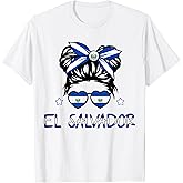 Girls El Salvador-Shirt Flag Salvadoran Hispanic Heritage T-Shirt