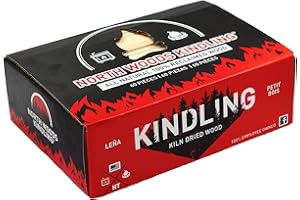 North Woods Kindling 7 lb Fire Starter Firewood Sticks, Easy Lighting, Kiln Dried, Reclaimed Wood, Perfect for Camping, Campfires, Bonfires, Wood Stoves, Fireplaces, 60 Count