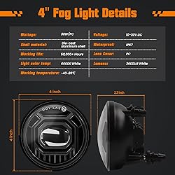 KARSAM Round LED Fog Lights for 07-13 Chevy