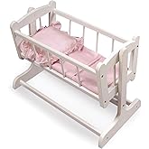 Badger Basket Heirloom Doll Bed with Blanket | Fits 18-20 Inch Dolls | Classic Design for Imaginative Play