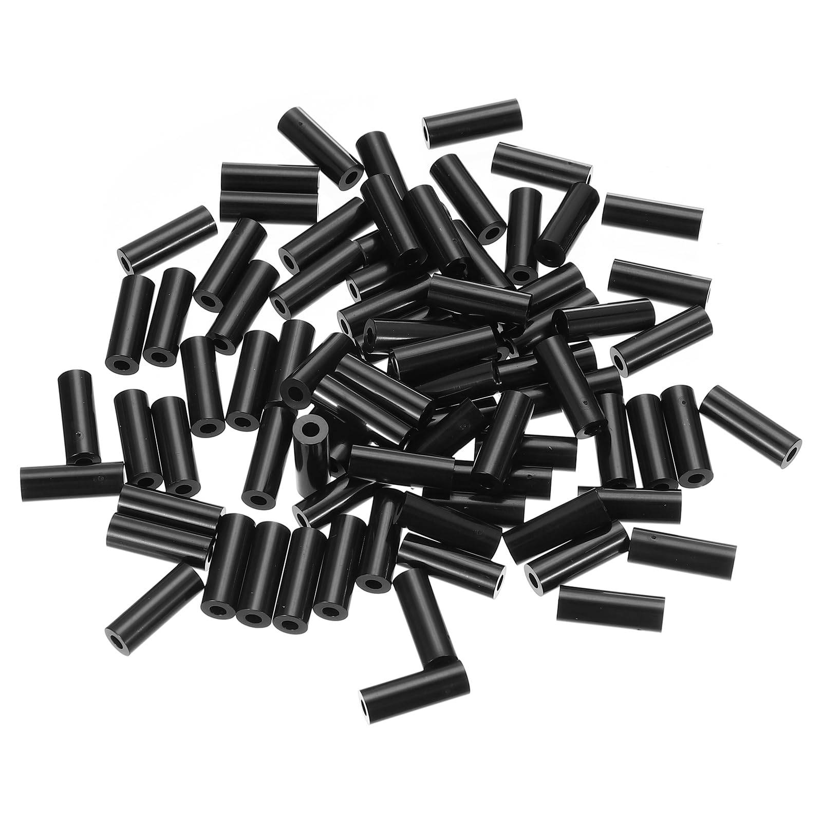 PATIKIL M3 Black ABS ID 3.2mm,OD 7mm,Length 20mm, Nylon Round Spacer Washers, 120Pcs Plastic Standoff Rubber Nut Unthreaded for M3 Screws Electrical Outlet Switch Receptacle