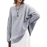 UNCLECAT Women's Oversized Sweaters Trendy Knit Sweater Tops Long Sleeve Crewneck Casual Pullover