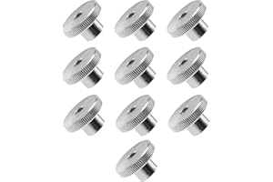SING F LTD 10PCS M5 High Knurled Thumb Nuts Female Thread 304 Stainless Steel Round Hand Grip Knob Lock Nuts DIN 466 Type