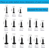 FandWay 750Pcs Small Self Tapping Screws Set M1-M1.7 Black Pan Head for Watch view 4