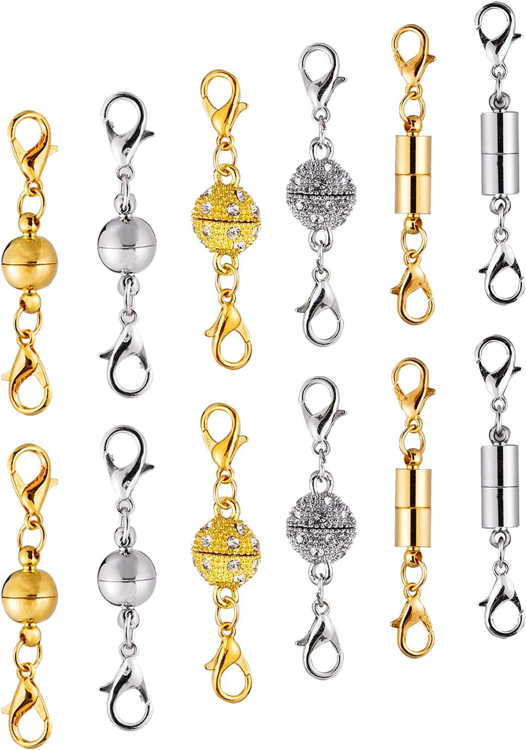 VABNEER 12pcs Lobster Clasps Jewelry Clasps for Jewelry Necklace Bracelet Key Ring DIY