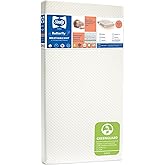 Sealy Baby Butterfly Knit Breathable Crib Mattress, GREENGUARD GOLD Certified, Made in USA, Premium Foam, Washable Easy to Clean Cover, Toddler Bed Fit, Safety & Quality Tested, 52x28"