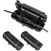 cismorvex 3 Pack Outdoor Extension Cord Safety Cover, Waterproof, Black | Weatherproof Electrical Box for Plug and Socket, IP54 Water Resistant Seal, Protects Outdoor Connections and Holiday Lights