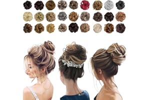 Messy Bun Hair Scrunchie 2PCS Hair Extension Ponytail With Elastic Rubber Band Updo Extensions Hairpiece Synthetic Hair Exten