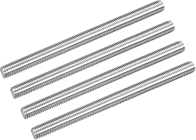 sourcing map M10 x 150mm Threaded Rod 304 Stainless Steel 1.5mm Pitch 8 Pack