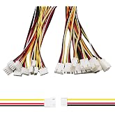 XUGERIP JST XH 2.54mm 4 Pin Connector,20 PCS Male Plug and 20 PCS Female Socket, Micro Wire Connectors with 100mm Extension Cable AWG 26