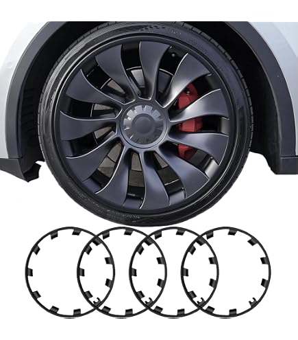 Protectores De Llantas Para Tesla Model Y | Buje De 20 Pulgadas | Material ABS Negro Mate | Fácil Instalación | Protección Contra Rayaduras Y Golpes