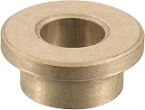 sourcing map 10mm Bore Sintered Bronze Flange Sleeve Bearing Bushing 4pcs view 2