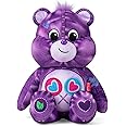 Care Bears 14" Medium Plush Denim Bear - Share Bear - Purple Plushie for Ages 4+ – Stuffed Animal, Super Soft and Cuddly – Good for Girls and Boys, Collectors, Great Valentines Day Gift for Kids