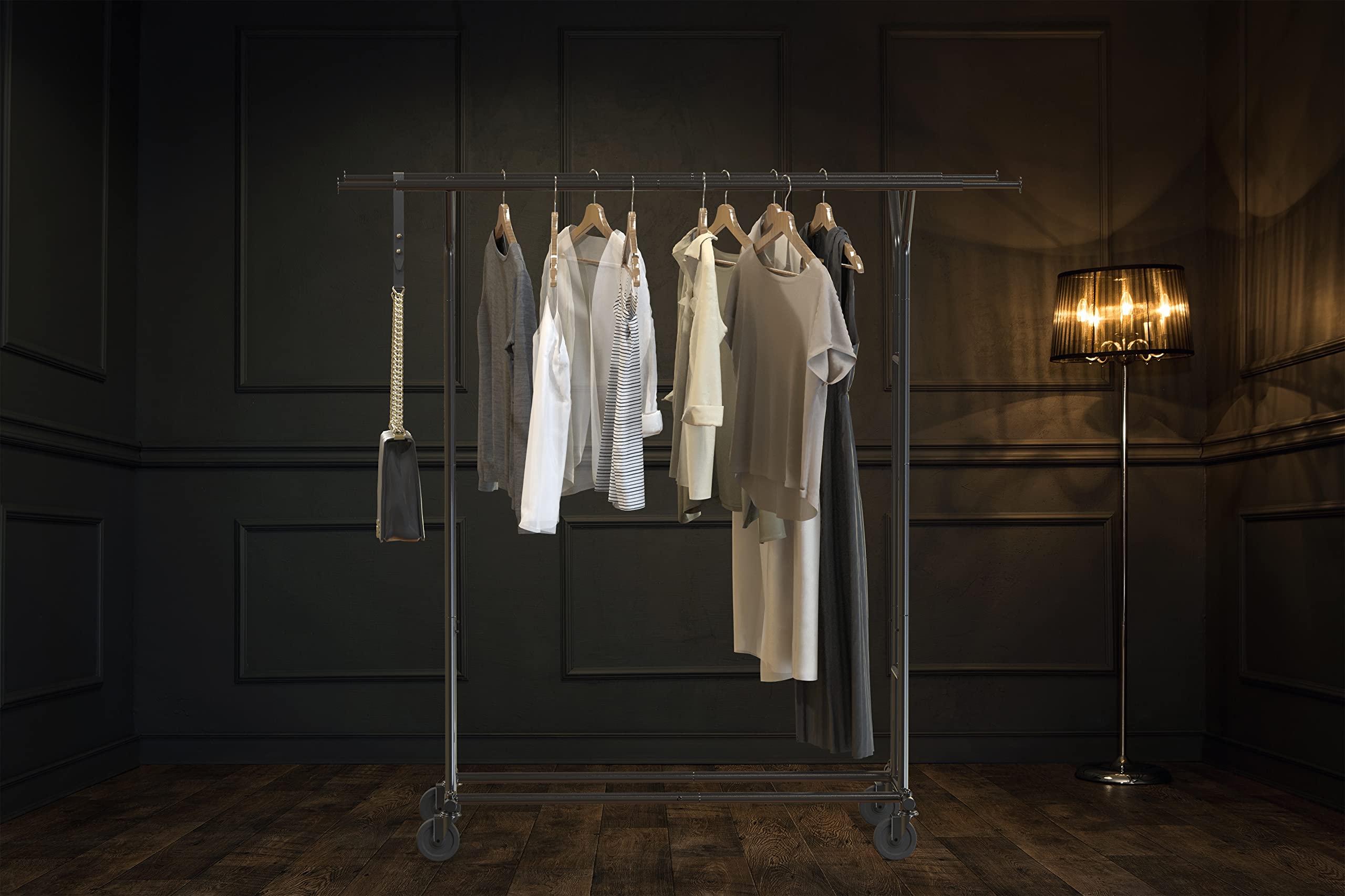 Mua Simple Houseware Heavy Duty Double Rail Clothing Garment Rack