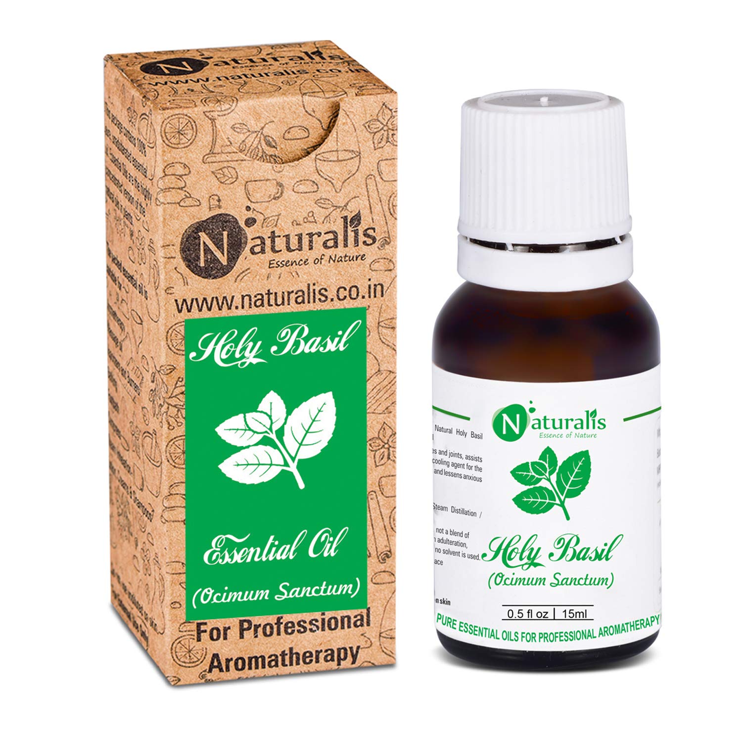Holy Basil Essential Oil by Naturalis 100 Pure Natural Essential Oil