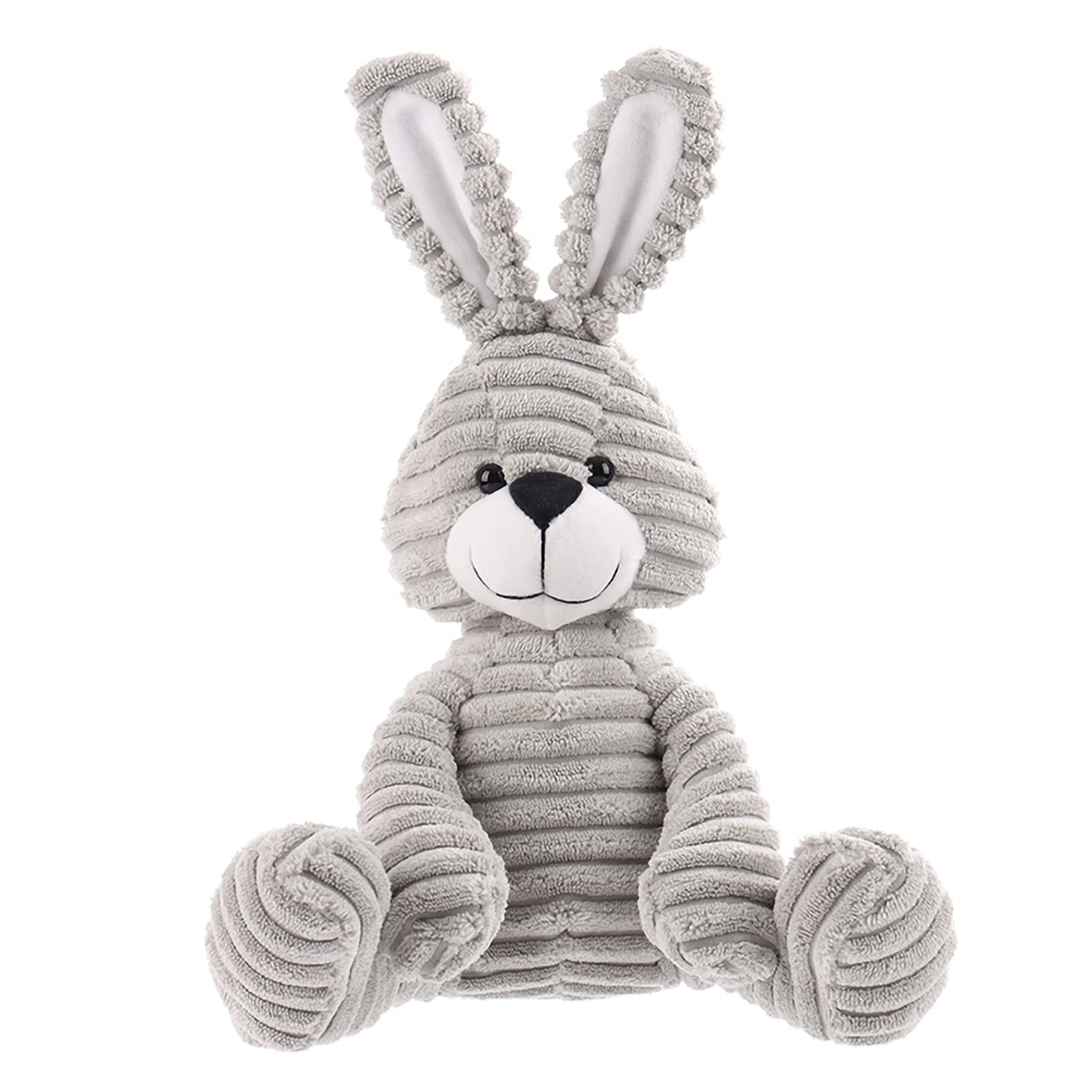 Apricot Lamb Toys Plush Corduroy Rabbit Bunny Stuffed Animal Soft Cuddly Perfect for Child (grey Bunny)