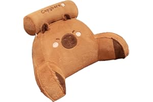 SHYYOULQE Capybaras Velvets Backrest Cushion with Washable Cover Bed Rest Reading Pillow Neck and Arm for Sofa Couch Bedroom 