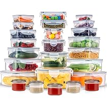 Pure Future 50-Piece Food Storage Containers Set (25-Pack
