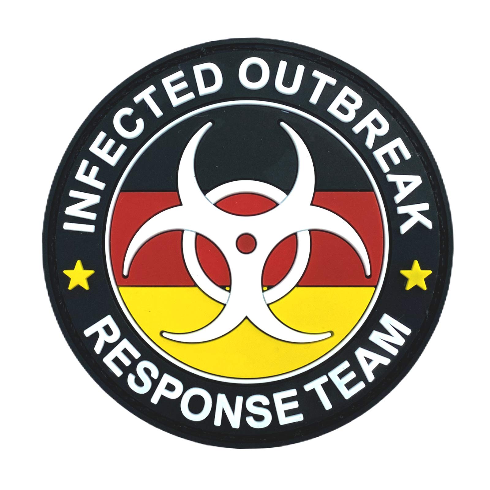 German Germany Flag Infected Outbreak Response Team Glow in the Dark PVC Airsoft Morale Patch