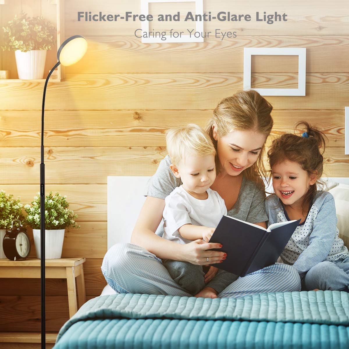 Floor Lamp - JOOFO LED Floor Lamp, Remote & Touch Control & 1 Hour Timer Reading Standing Lamp,4 Color Temperatures with Stepless Dimmer Torchiere Floor Lamps for Living Room Bedroom Office (Black): Home Improvement