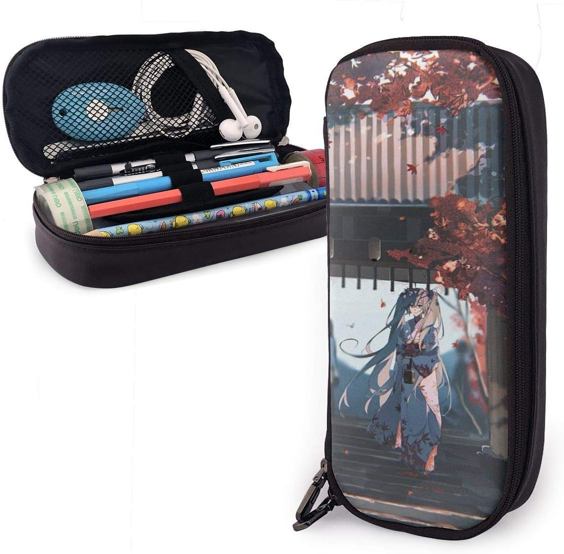 Pencil Case Big Capacity Large Storage Pen Pencil Pouch Desk Organizer Practical Bag Holder with Zipper for School & Office - Vocaloid Kyoto