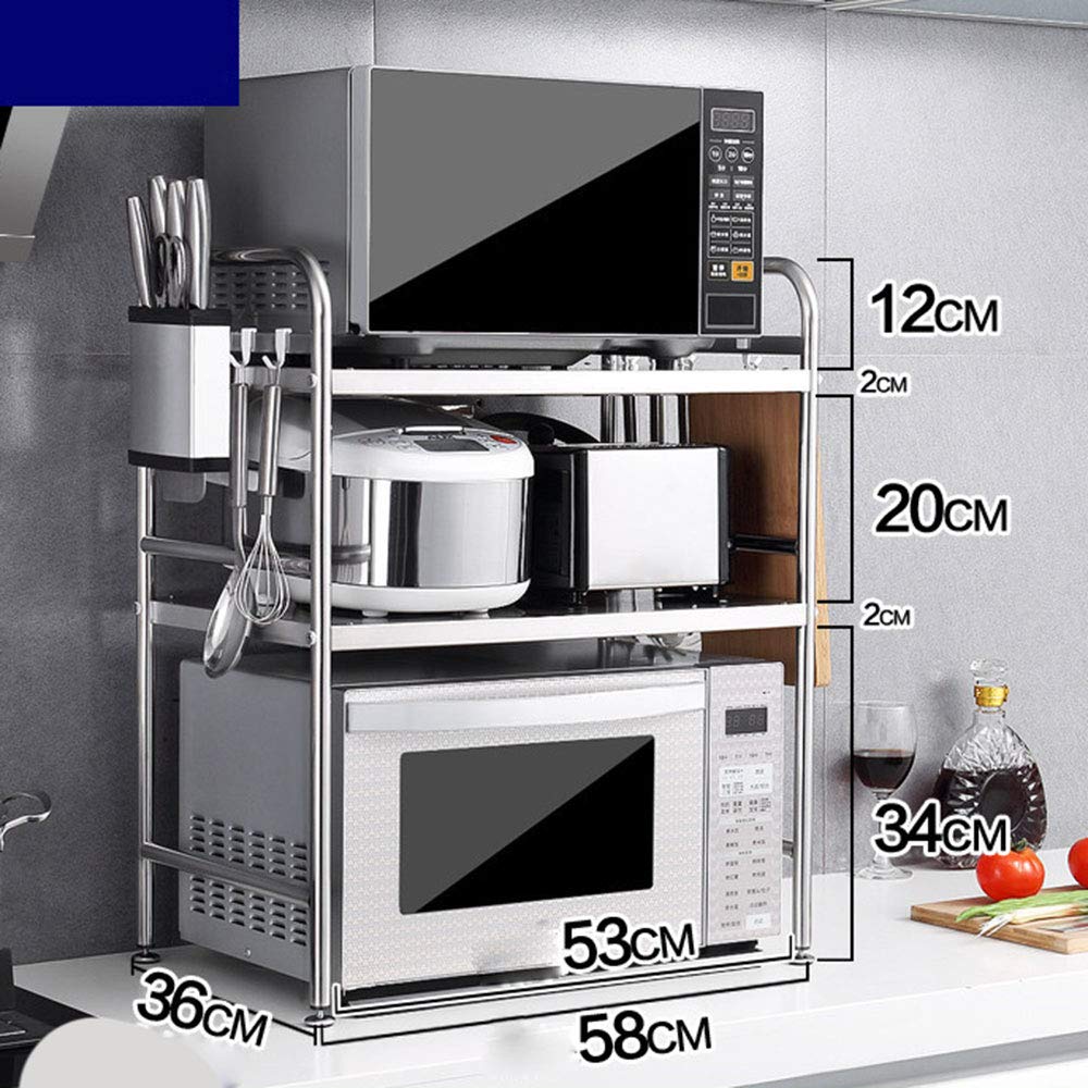 Estante De Microondas Estable Tres Pisos Inoxidable Mesa De ...