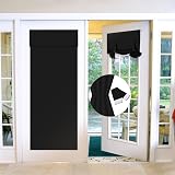 Maritown Blackout Door Curtain 1 Panel French Door Tie Up Shade