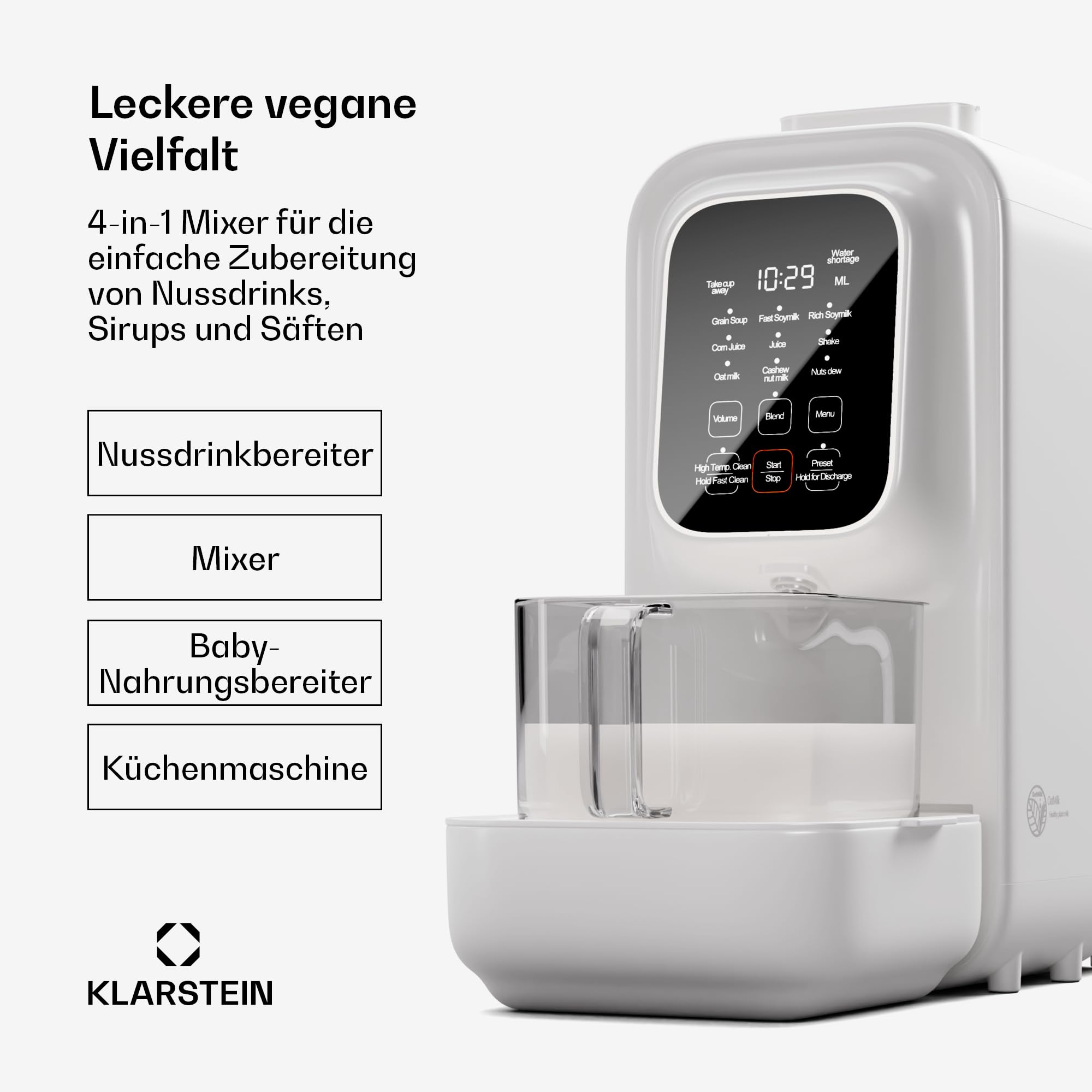 Mua Klarstein Plant Milk Maker, Digital Soy Milk Machine, Soup Maker