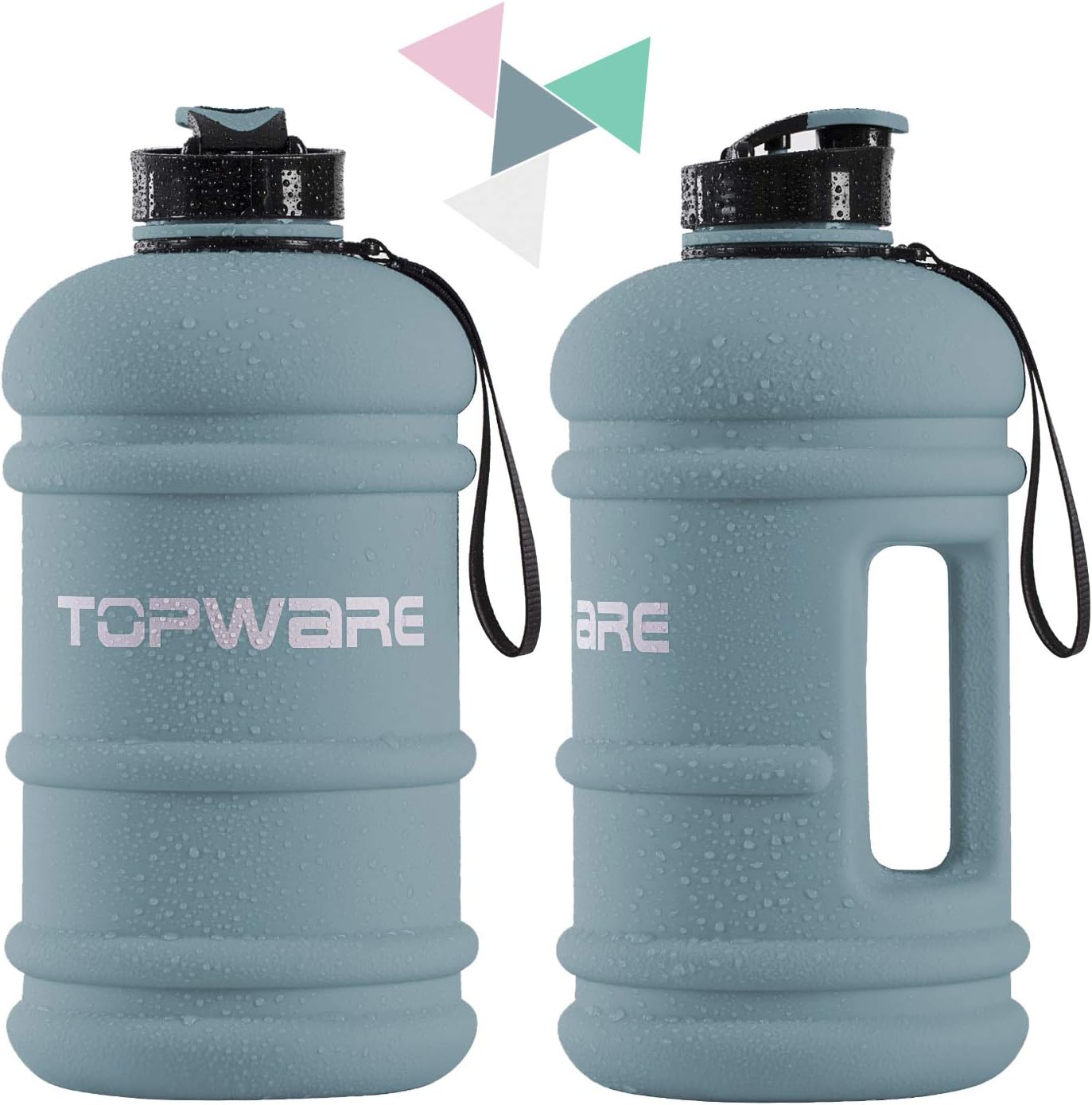 Dishwasher Safe New Material Tritan Plastic Hot Cold Water Jug Container Big Capacity 2.2L 75oz Half Gallon 1.3L 44oz 550ml Large Leakproof BPA Free Water Bottle for Fitness Camping Bicycle Gym