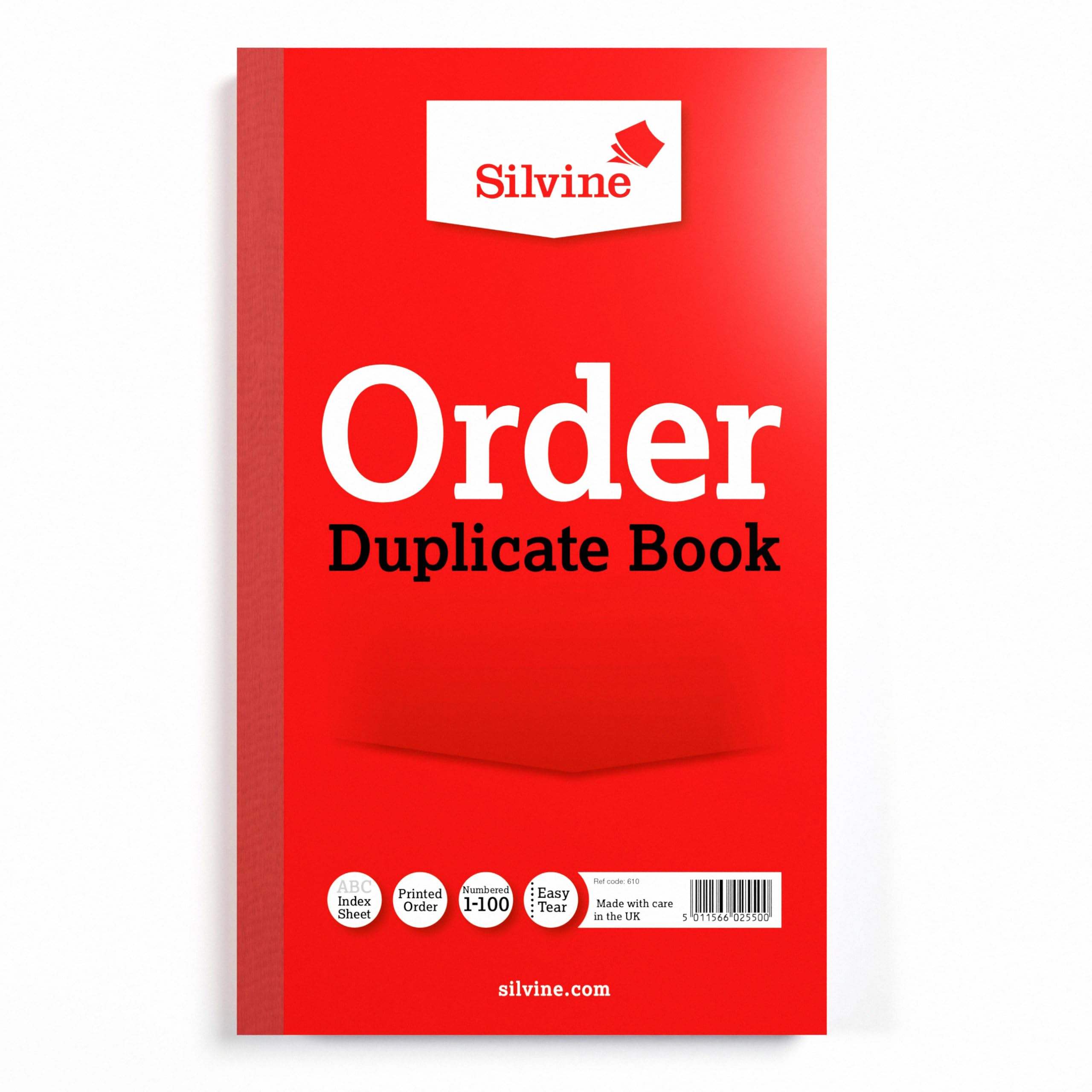 Silvine Duplicate Order Book - Numbered 1-100 with index sheet (210 x 127mm)