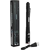 NEBO Rechargeable Pen Light Flashlight 360-Lumens Inspector Flashlights Features Flex Power, Meaning it can be Operated by Th