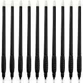 10PCS Disposable Microblading Eyebrow Pen &ndash; Nano Blade Tattoo Hand Tool with Pigment Sponge for Precise Brow Shaping (10PCS Black 0.15 18U)