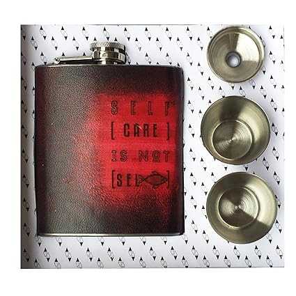 VINAY AND VIJAY Handmade Genuine Leather 7 Oz Personalized Engraved Whisky Flask for Men Gift Set for Men