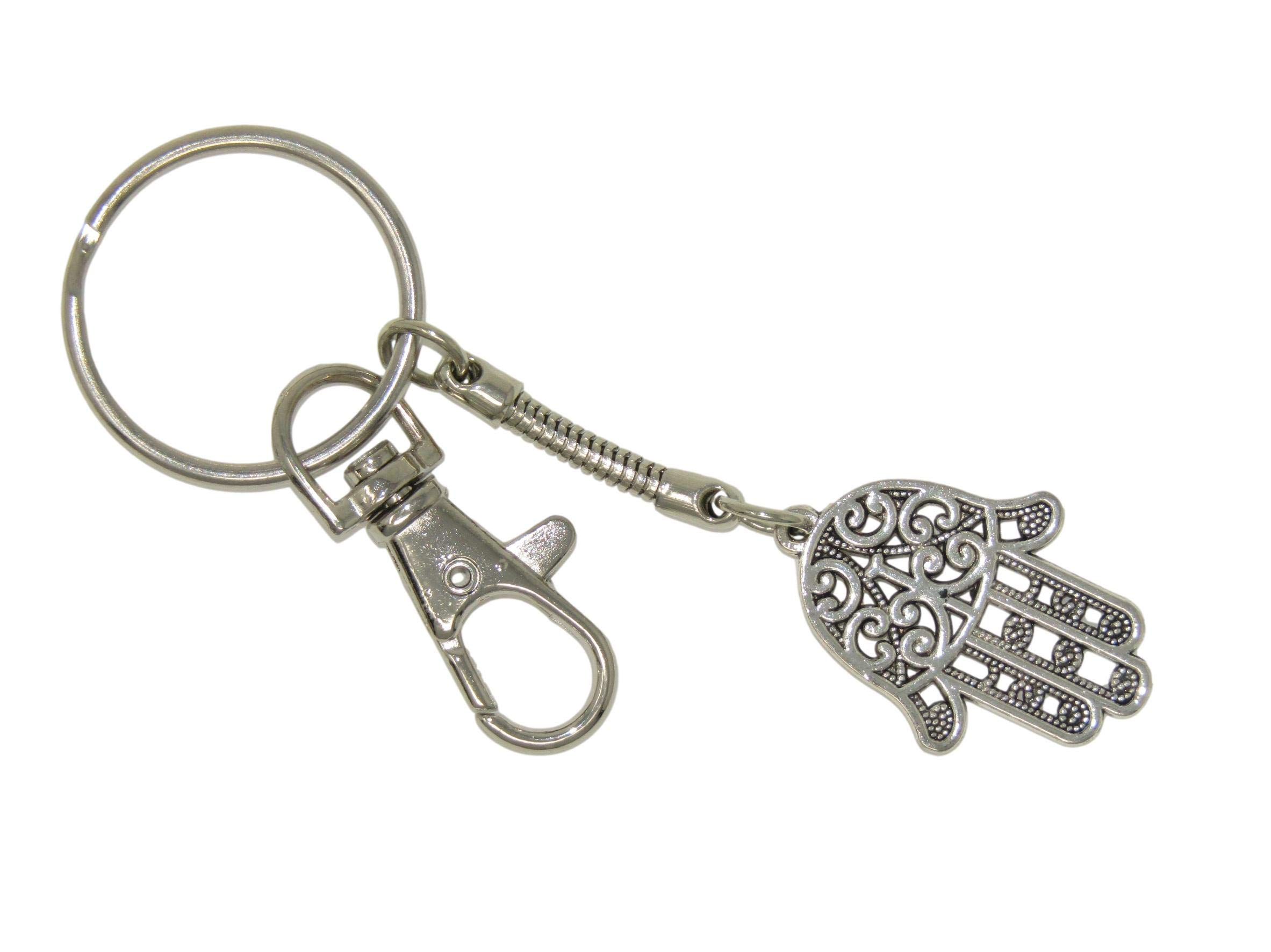 Jeannieparnell 215H - Hamsa Hand Charm Keyring - Protection - Handmade