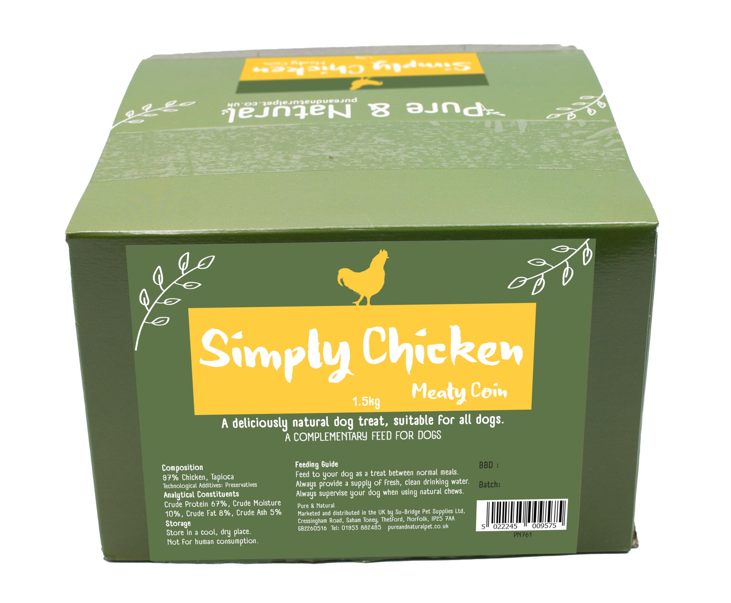 Pure & Natural Meaty Coins - Grain Free Dog Treats in 9 Flavours | Natural Training Treats for Dogs Healthy Dog Chews & Jerky for Dogs - Chicken, 1.5kg