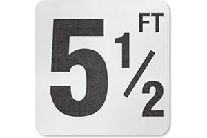 SmartSign 5 1/2 FT Pool Depth Marker | Sign | Sticker, 4" Letter Size, 5.75 x 5.75 inch, 20 mil Thick Laminated Vinyl with SlipSafe Adhesive, Anti-Skid Pebbled Surface, Black and White, USA-Made