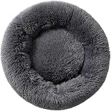 Fhodigogo Plush Donut Dog Cat Bed Fluffy Calming Round Warm Nest 3kg view 2