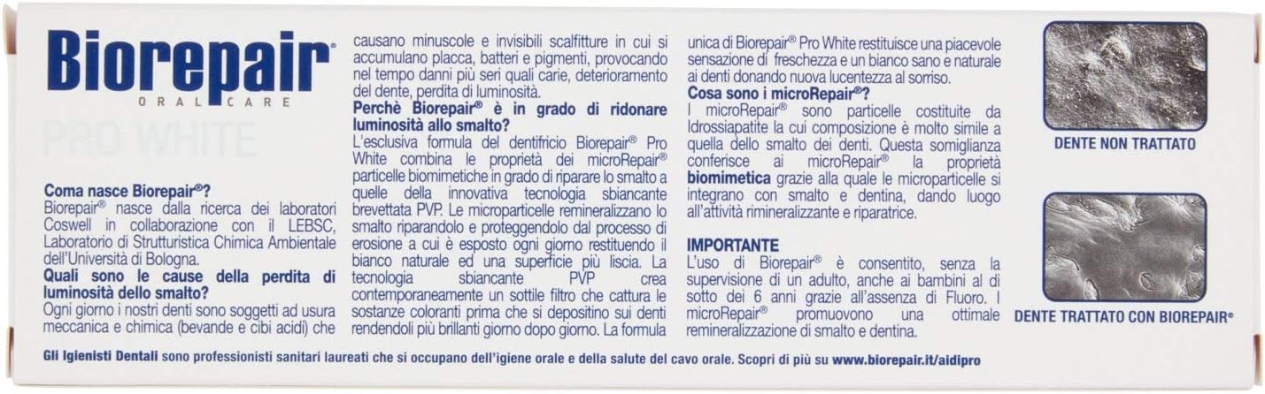 BIOREPAIR Pro White Toothpaste 75 Ml Care And Dental Hygiene, 75 ml (Pack of 1) - Image 4