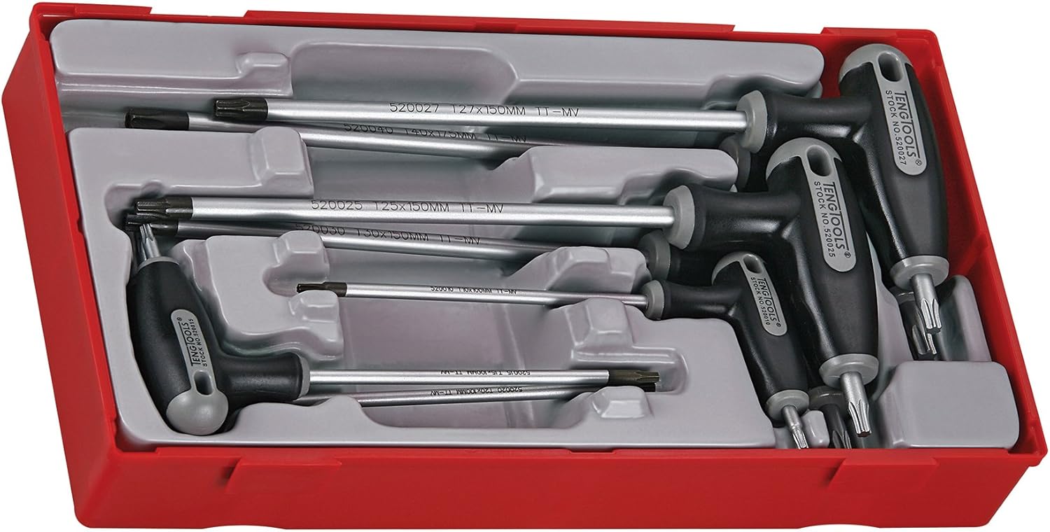Teng TTTX7TX/TPX T-Handle Drivers (7 Pieces), Chrome