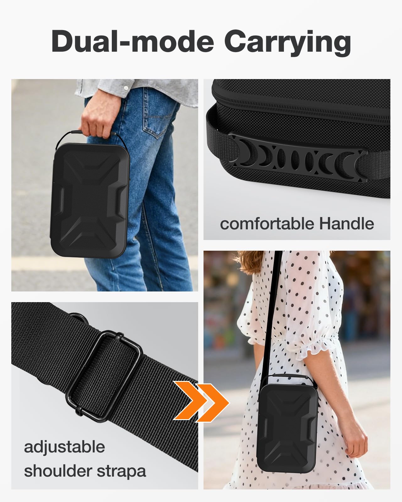 HEIYING Switch 2 Tragetasche für Nintendo Switch 2 Modell (2025), Tragbare Hartschalen Reisetasche mit vollem Schutz, entworfen, um verschiedene Switch 2 Zubehör für bequeme Reisen und Ausflüge zu spe 4