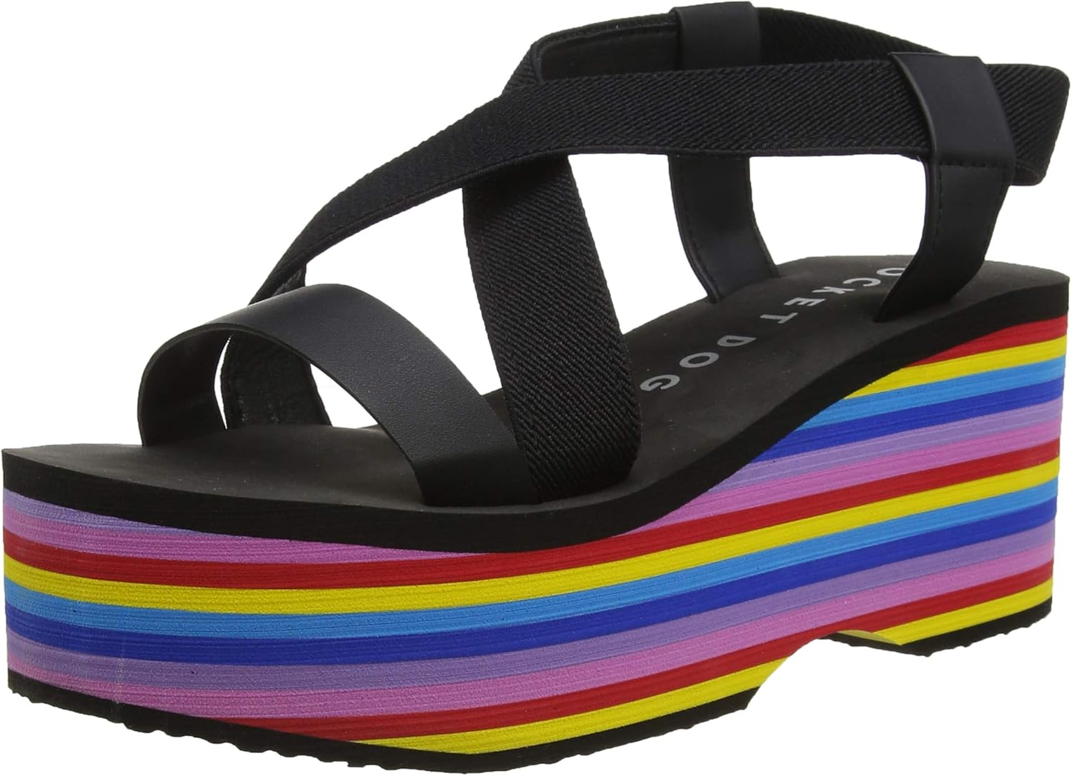 rocket dog rainbow platform sandals