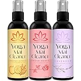 Combat Cleaner Yoga Mat Cleaner Spray Kit (Pack of 3) Includes a Microfiber Towel, Restores and Refreshes Yoga Mats (Lavender