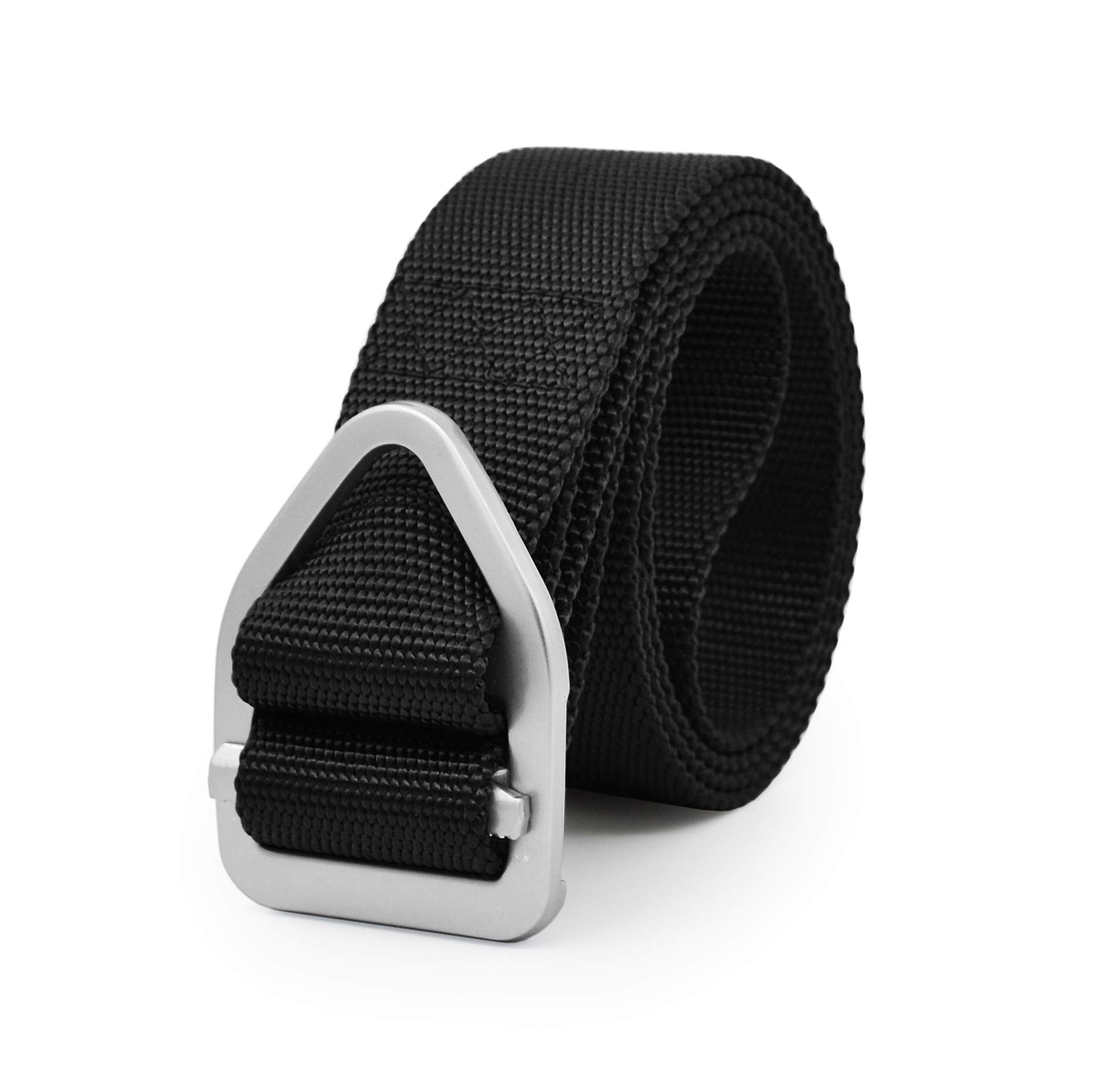 UltraKey Tactical Belt, Nylon Webbing Web Belt with Metal Buckle for Outdoor Sports and Hunting Black