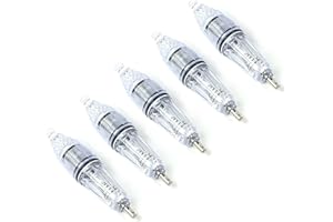 Piscorush LED Underwater Fishing Light 5pcs Deep Drop LED Light Attractants Waterproof Flashing Attractive Light Bait Lure Lamp Fish Tools 5 Colors 4.7 inch 6.7 inch