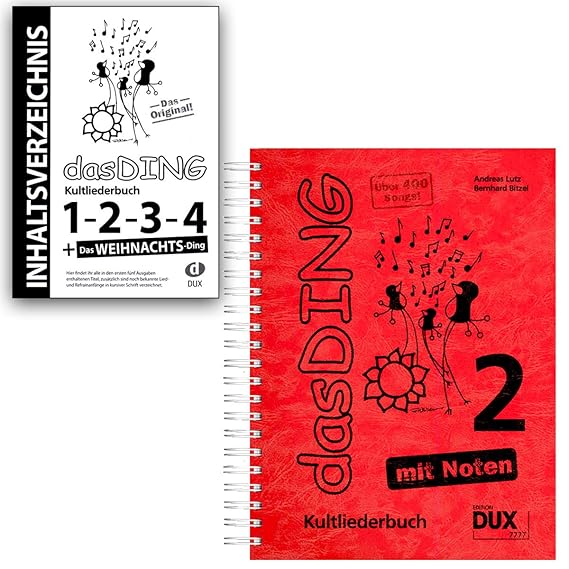 Das DING Band 2 mit Noten + Original Inhaltsverzeichnis - Bände:1-2 - 3-4 - Das Weihnachts-Ding - Verlag Edition Dux D7777 9783868491852