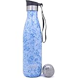 Kelton Stainless Steel Water Bottle Double Wall Vacuum Insulated(with Free Extra Sport lid) (Aqua Blue Click Lid)